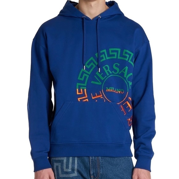 Versace Other - Versace Asymmetric Split Logo Hoodie
